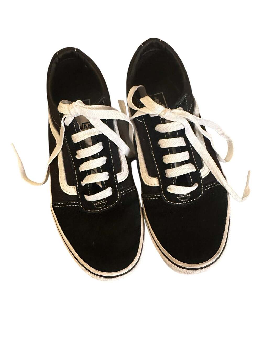 Vans Old Skool Youth Size 5 Black White Lace Up Low Top Sneakers